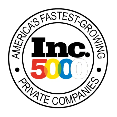 Inc. 5000 honoree seal: America's Fastest-Growing Private Companies.